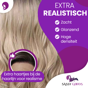Luxe Blonde Front Lace Wig -  55 cm