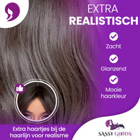 Kastanjebruine Pruik met Lagen Pruik Sassy Goods 