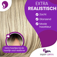 Blonde Pruik - Sassy Goods Pruiken Dames Kort Haar - Ombre - Wig - 30 cm Pruik Sassy Goods 