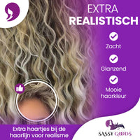 Luxe Blonde Krullen Pruik - 65 cm Pruik Sassy Goods 