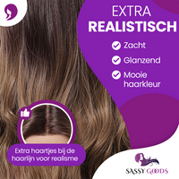 Luxe Bruine Lace Wig met Highlights