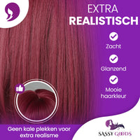 Rode Pruik 30 cm Sassy Goods 