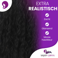 Zwarte Krullen Pruik Pruik Sassy Goods 