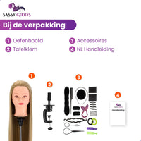 Donkerblond Oefenhoofd Kappershoofd Oefenhoofd Sassy Goods 