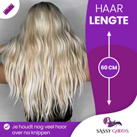 Blonde Pruik met Golvend Haar - 60 cm