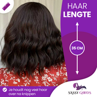 Korte Pruik Kastanjebruin - 35 cm