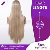 Luxe Platinum Blonde Front Lace Wig Steil