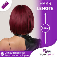 Rode Pruik 30 cm Sassy Goods 