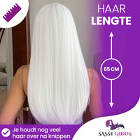 Pruik Wit Lang Pruik Sassy Goods 