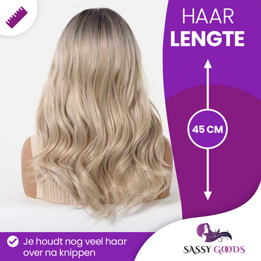 Luxe Blonde Front Lace Wig -  55 cm