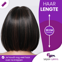 Luxe Lace Wig Zwart 30 cm