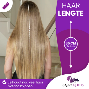 Donkerblonde Lange Pruik Steil - 85 cm
