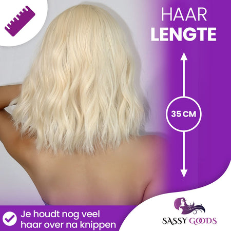 Blonde Pruik Golvend Kort Pruik Sassy Goods 