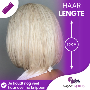 Ombre As Blonde Pruik - Pruiken Dames Kort Haar - Bob - Wig - 30 cm