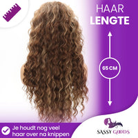 Bruine Highlights Krullen Pruik Pruik Sassy Goods 
