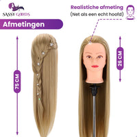 Donkerblond Oefenhoofd Kappershoofd Oefenhoofd Sassy Goods 