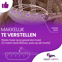 Koper Oranje Pruik met Pony Pruik Sassy Goods 