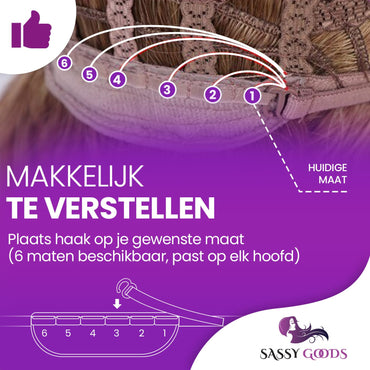 Zilver Korte Pruik Pruik Sassy Goods 