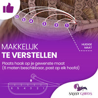 Pixie Pruik Zilver Grijs - Pruiken Dames 30% Echt Haar Pruik Sassy Goods 