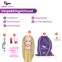 Blond Oefenhoofd Kappershoofd 50% Echt Haar