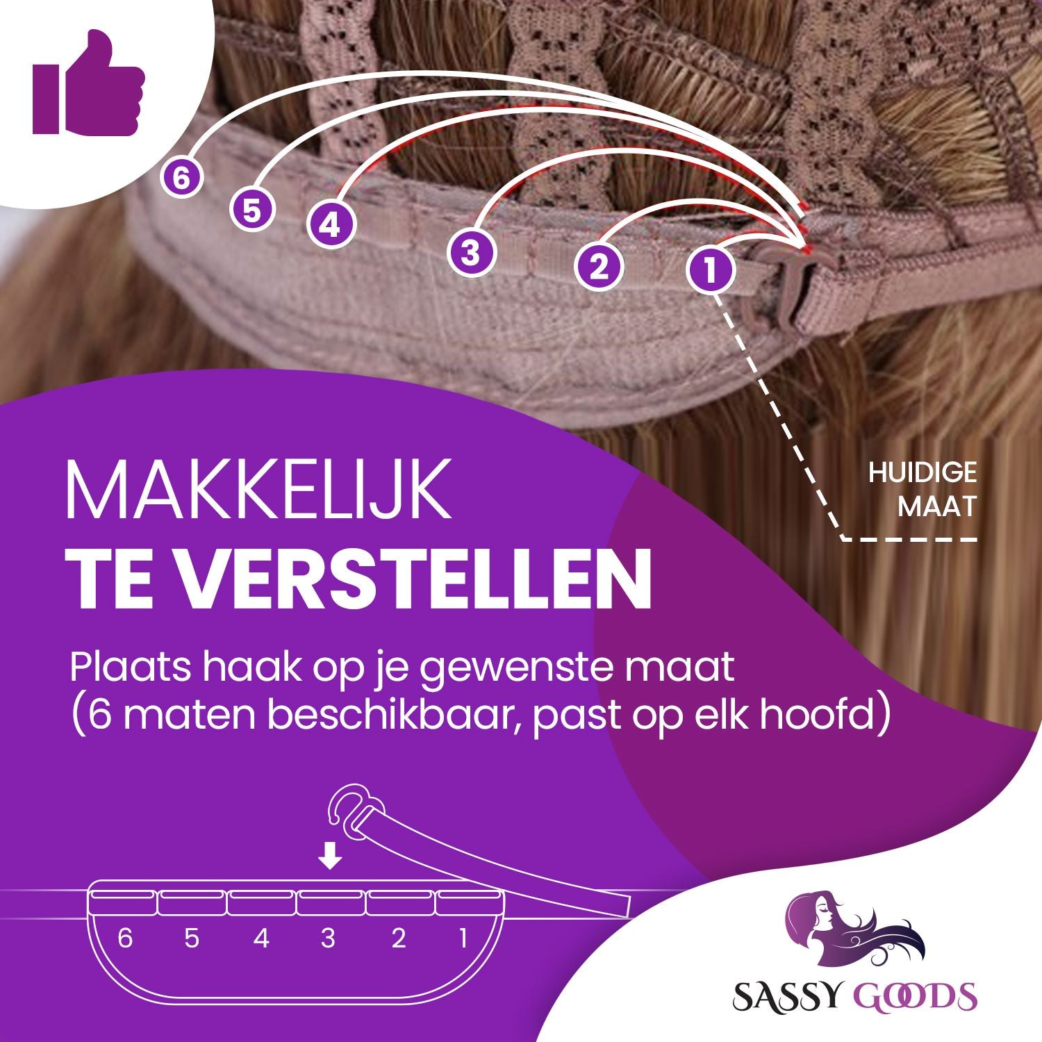 Blonde Pruik - Sassy Goods Pruiken Dames Kort Haar - Ombre - Wig - 30 cm Pruik Sassy Goods 