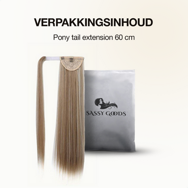 Wrap Around Ponytail Haar Extensions Paardenstaart Extension - As Blond - Steil - 60 cm