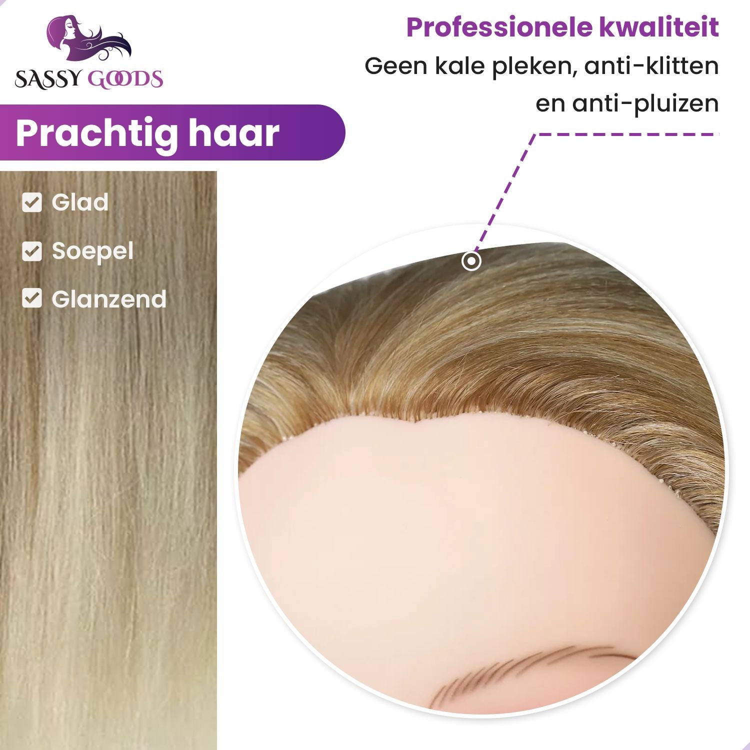Blond Ombre Oefenhoofd Kappershoofd Oefenhoofd Sassy Goods 