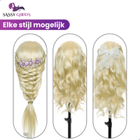 Blond Oefenhoofd Kappershoofd 50% Echt Haar