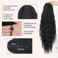 Ponytail Extensions Zwart 65 cm Haarextensies Sassy Goods 