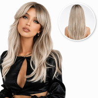 Asblonde Pruik Lang - 70 cm