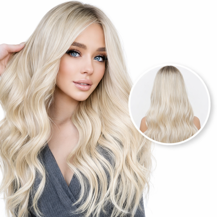 Premium lange blonde pruik - 70 cm