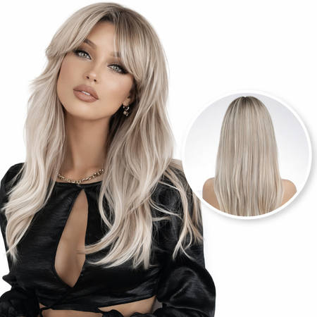 Platinum Blonde Pruik Lang