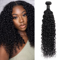 Extension Weave Human Hair Zwarte Krullen