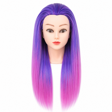 Paars Ombre Kappershoofd - Incl. Styling Accessoires - 70 cm