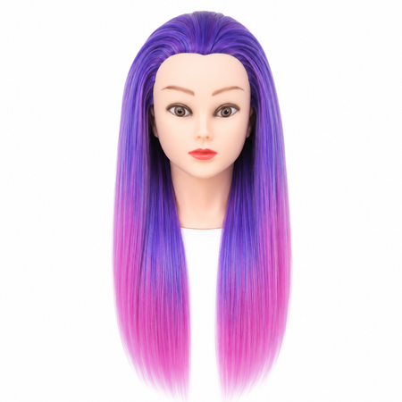 Paars Ombre Kappershoofd - Incl. Styling Accessoires - 70 cm