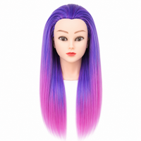 Paars Ombre Kappershoofd - Incl. Styling Accessoires - 70 cm