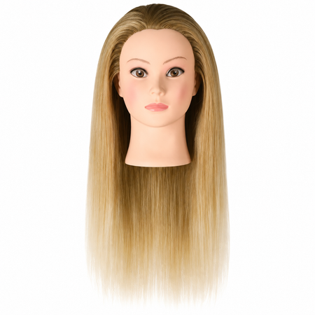 Luxe blond ombre kappershoofd oefenhoofd - incl. styling accessoires