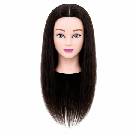Zwart Kappershoofd met 50% Echt Haar