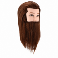 Kappershoofd - Kapperspop - Oefenhoofd Man - Bruin - 35 cm