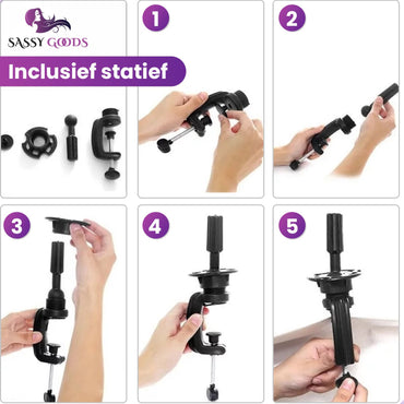 Afro Kappershoofd 100% Echt Haar - 15 cm