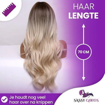 Ombre As Blonde Pruik Pruik Sassy Goods Achterkant