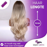 Ombre As Blonde Pruik Pruik Sassy Goods Achterkant