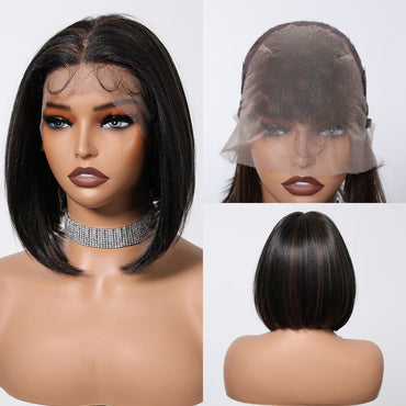 Lace Wig Zwart 30 cm