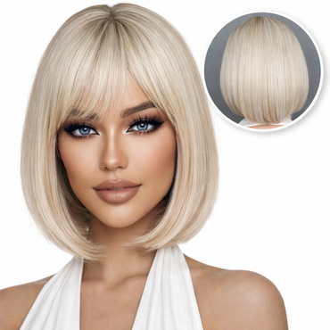 Ombre As Blonde Pruik Kort - 30 cm