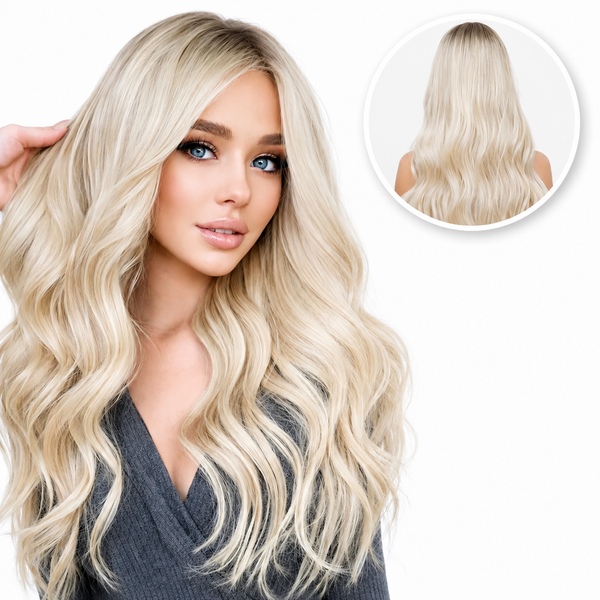 Blonde pruik golvend lang - 70 cm