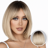 Blonde Pruik Kort 30 cm