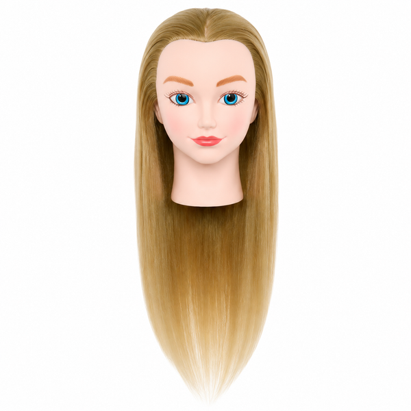 Kappershoofd oefenhoofd blond - incl. styling accessoires
