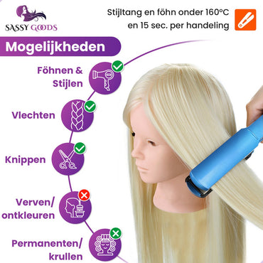 Kapperspop Blond 80% Echt Haar