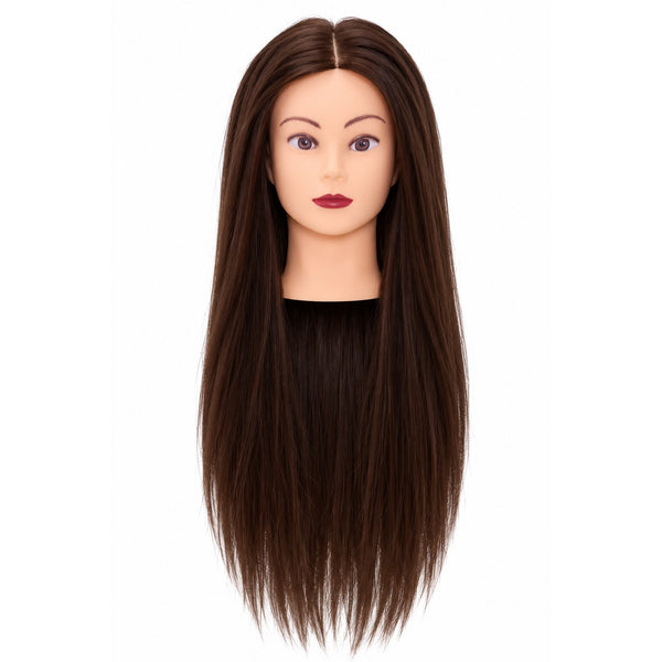 Kapperspop 80% echt haar donker bruin