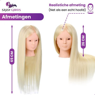 Kappershoofd Blond 80% Echt Haar